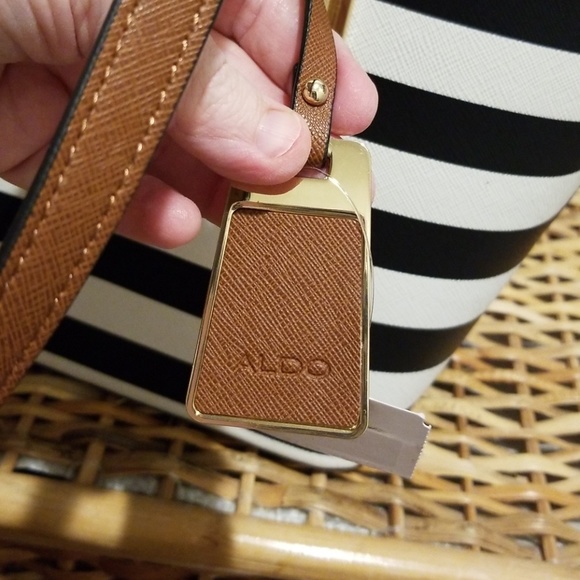 Aldo Afadolla Tote in Black-White Stripes - Picture 6 of 8